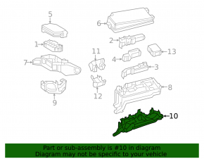 Lower fuse box cover under the hood, left, Toyota Prius 50 16-22