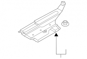 Rear left underbody protection for Hyundai Sonata 11-15 (cracks)