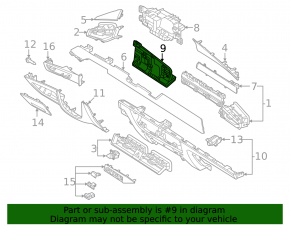 Kia Niro 23-24 right center front panel trim, black