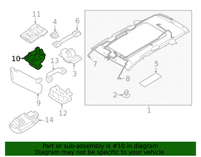 Kia Sportage 23-26 black driver's visor mounting hook