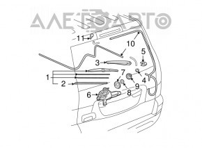 Rear wiper arm Lexus GX470 03-09