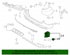 Right rear bumper guard for Kia Sportage 23-25
