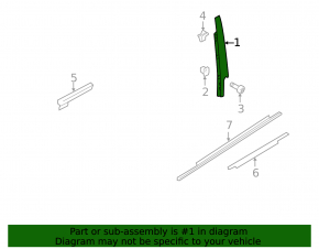 Door trim side front left Audi A4 B8 08-16
