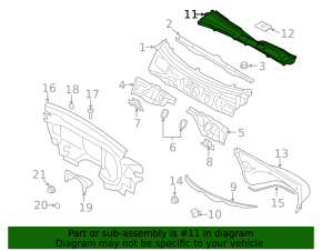 Windscreen wiper grille plastic Audi A5 08-16 2013-2016, Coupe, Convertible,