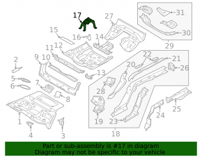 Spare tire bracket for Audi A5 F5 18-25