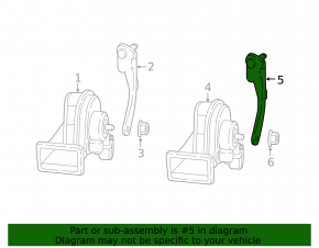High signal bracket left Audi A4 B9 17-25