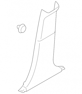 Subaru Outback 15-19 lower right center pillar trim, black