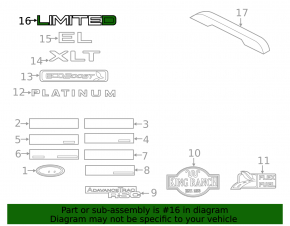 Emblem inscription limited tailgate Ford Explorer 11-19