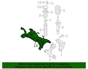 Mazda3 2.3 03-09 front subframe microcracks 2 S/B