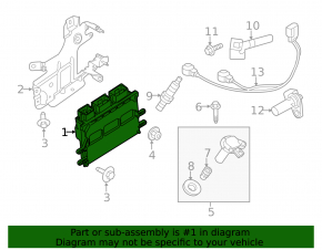 Block ECU engine computer Lincoln MKZ 13-13 3.7