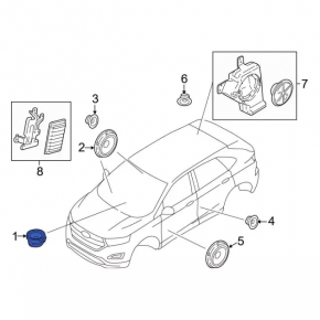 Front Panel Speaker Central Ford Edge 15-