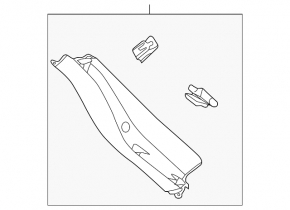 Left trunk door trim Ford Focus mk3 15-18 rest 5d gray, scratch
