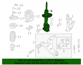 Front left shock absorber Mazda CX-5 17- rusty