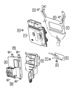 ECU block engine computer Dodge Dart 13-16 2.4