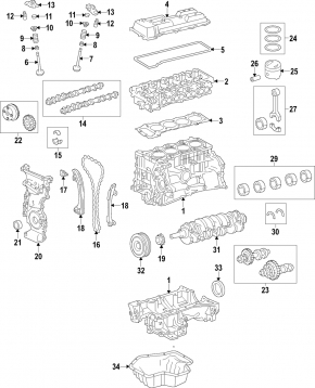 Bare cylinder block Toyota Camry v55 2.5, hybrid 15-17 usa 2AR-FE, 2AR-FXE