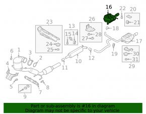 Muffler rear part with barrel right VW Jetta 19- 2.0T GLI