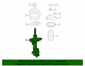 Shock absorber front left Subaru XV Crosstrek 21-23