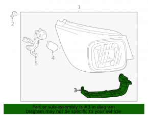 Rear bumper mount under the left light Chevrolet Malibu 13-15