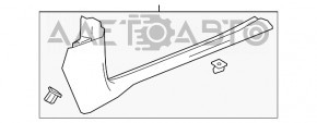 Center pillar trim lower left Chevrolet Volt 16- gray