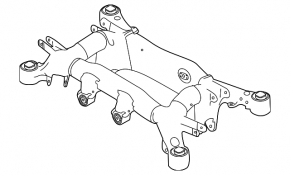 Rear subframe BMW 5 F10 11-16 3.0, 3.0T