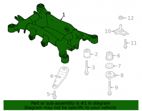 Rear subframe BMW 5 F10 11-16 3.0, 3.0T