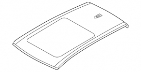 Metal roof for BMW X5 F15 2014-2018 with panoramic windows, sawn off, butt
