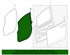 Front left door seal Chevrolet Bolt 17-