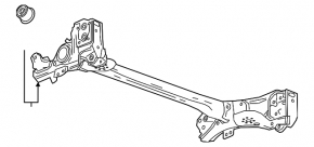 Rear beam Chevrolet Bolt EUV 22-23 rusty