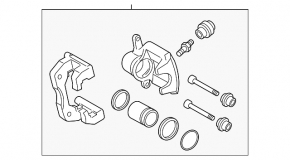 Rear right caliper Toyota Rav4 06-12 rusty