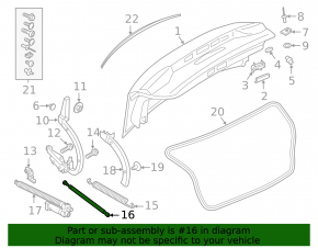Shock absorber trunk lid left Audi A6 C8 19-
