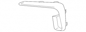 Right front bumper molding for BMW 7 Series G11 G12 16-22 with M-type, bumper cover & trim, black