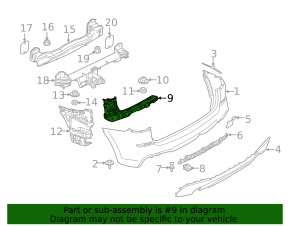 Rear bumper mount upper left BMW X3 G01 18-21
