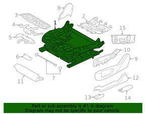 Driver's seat runner, left, BMW X5 G05 19-22, electric, without frame