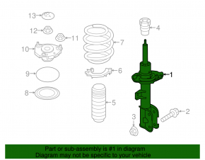 Shock absorber front right Kia Sorento 16-20 2.4 AWD