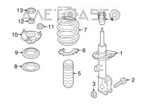 Shock absorber front right Kia Sorento 16-20 2.4 AWD