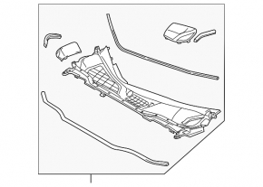 Windscreen wiper grille plastic Lexus RX350 RX450h 10-15