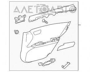 Door trim panel, rear right, Toyota Avalon 13-18, black
