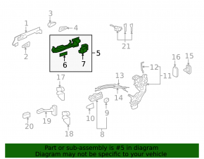 Front right door handle mechanism for Lexus LS460 LS600h 07-17