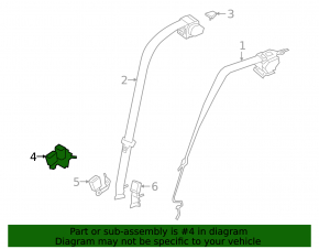 Rear right seat belt latches for BMW 3 G20 19-24