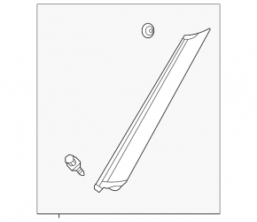 Mitsubishi Outlander 2020 22-25 A-pillar trim, front left outer
