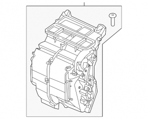 Bare heater body Honda HR-V 16-22 for climate control