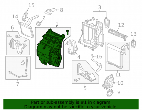 Heater assembly Honda HR-V 16-22 for climate control