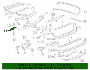 Rear bumper bracket lower right VW Touareg 11-17