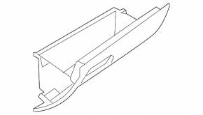 Mitsubishi Outlander 14-22 glove compartment, black