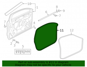 Front left door seal for Audi Q3 83A 19-25