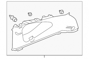 Honda CRV 12-16 rear pillar trim, left, gray