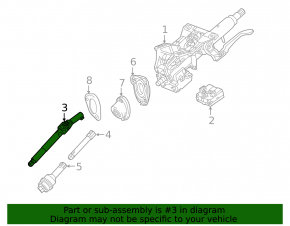 Steering cardan shaft Chevrolet Camaro 16-23