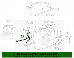 Front right door wiring Chevrolet Equinox 18- under keyless