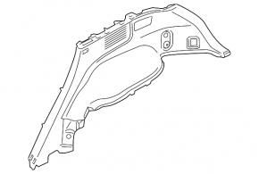 Lower left arch trim for Nissan Murano z51 09-14 beige
