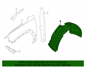 Front right fender liner Hyundai Tucson 22-26